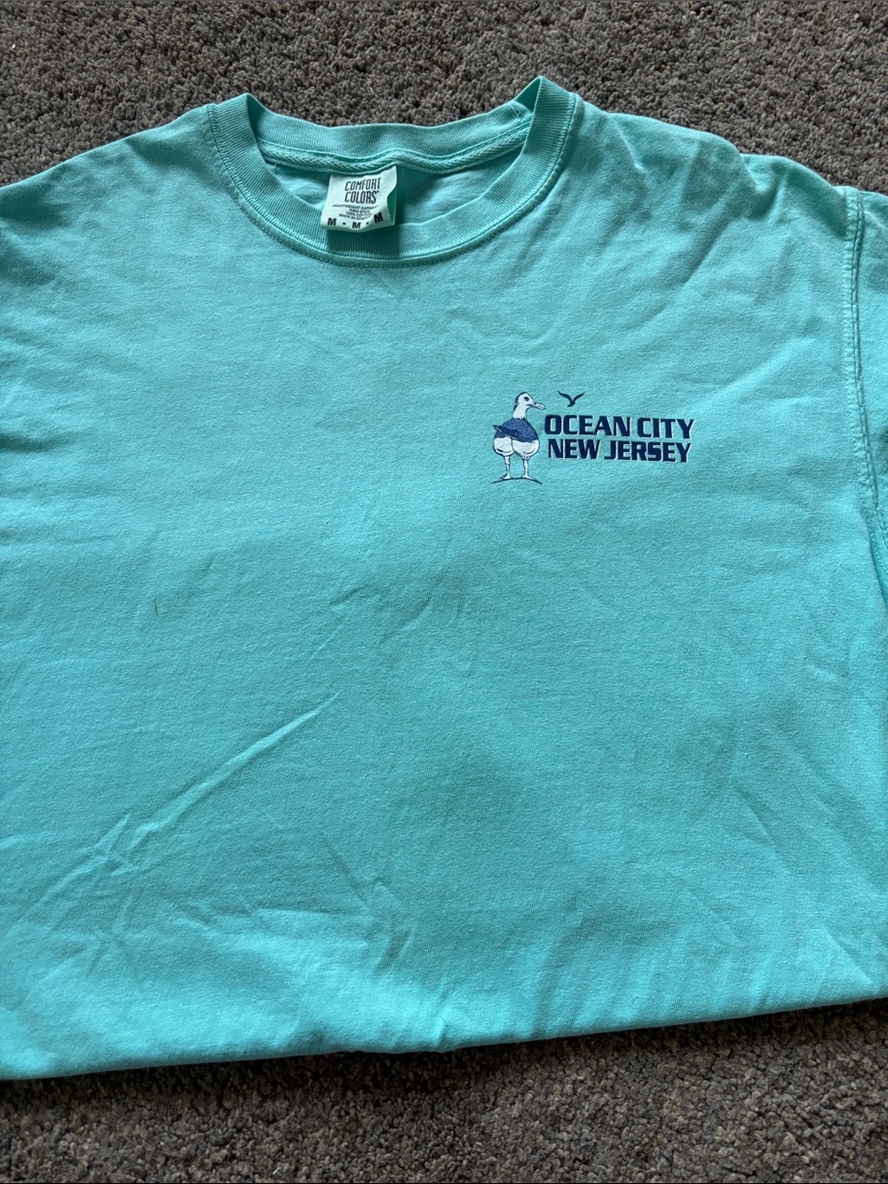 Comfort Colors Men’s Turquoise Ocean City New Jersey Short Sleeve Tee